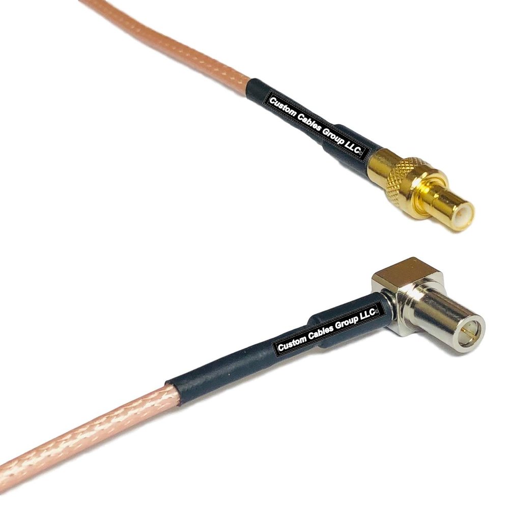 0.5 feet RG316 SMB Male to MS147 Angle Male RF Pigtail Coaxial Cable