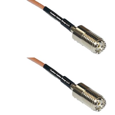 1 feet RG316 Mini UHF Female to Mini UHF Female RF Pigtail Coaxial Cable