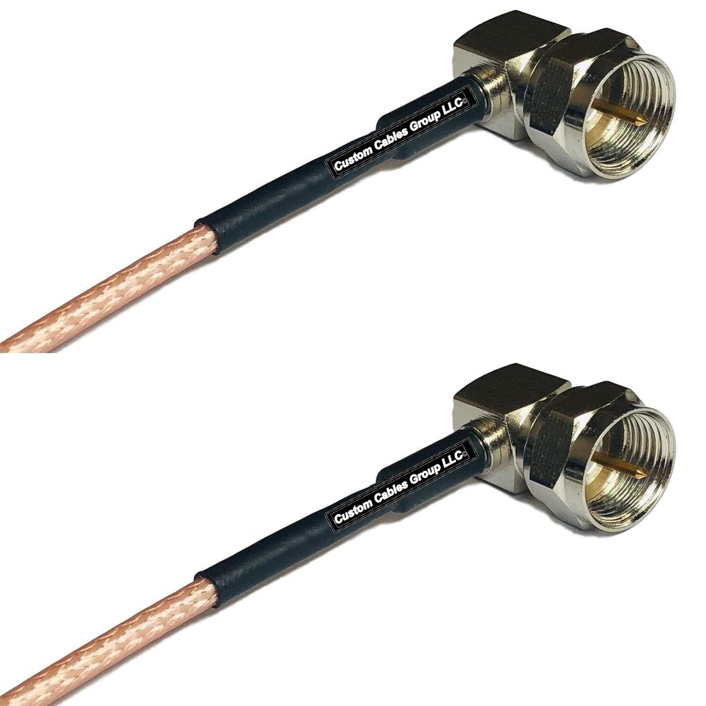 0.5 feet RG316 F Male Angle to F Male Angle RF Pigtail Coaxial Cable