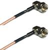 0.5 feet RG316 F Male Angle to F Male Angle RF Pigtail Coaxial Cable view 1