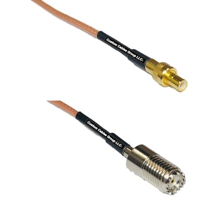 0.5 feet RG316 SMB Male to Mini UHF Female RF Pigtail Coaxial Cable