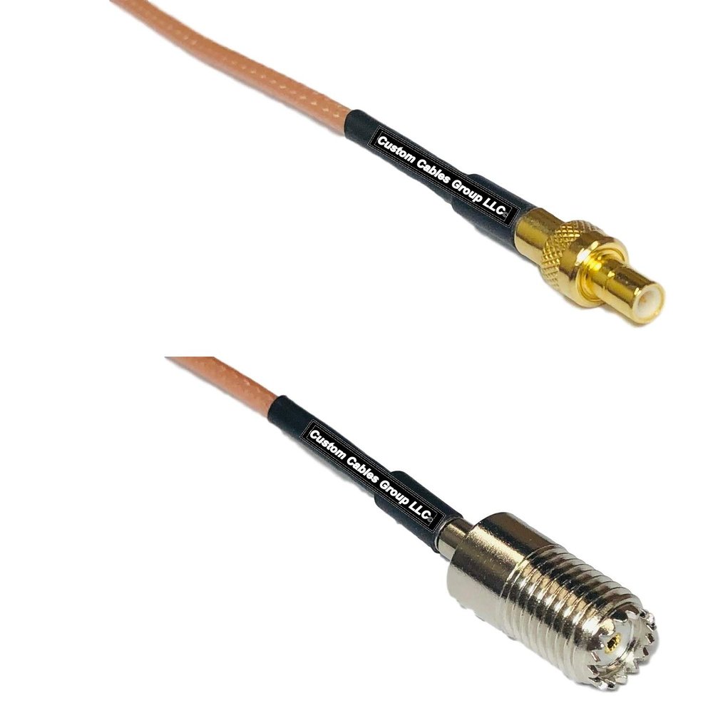 0.5 feet RG316 SMB Male to Mini UHF Female RF Pigtail Coaxial Cable