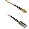 0.5 feet RG316 SMB Male to Mini UHF Female RF Pigtail Coaxial Cable view 1