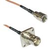 0.5 feet RG316 FME Male to BNC Flange Female RF Pigtail Coaxial Cable view 1