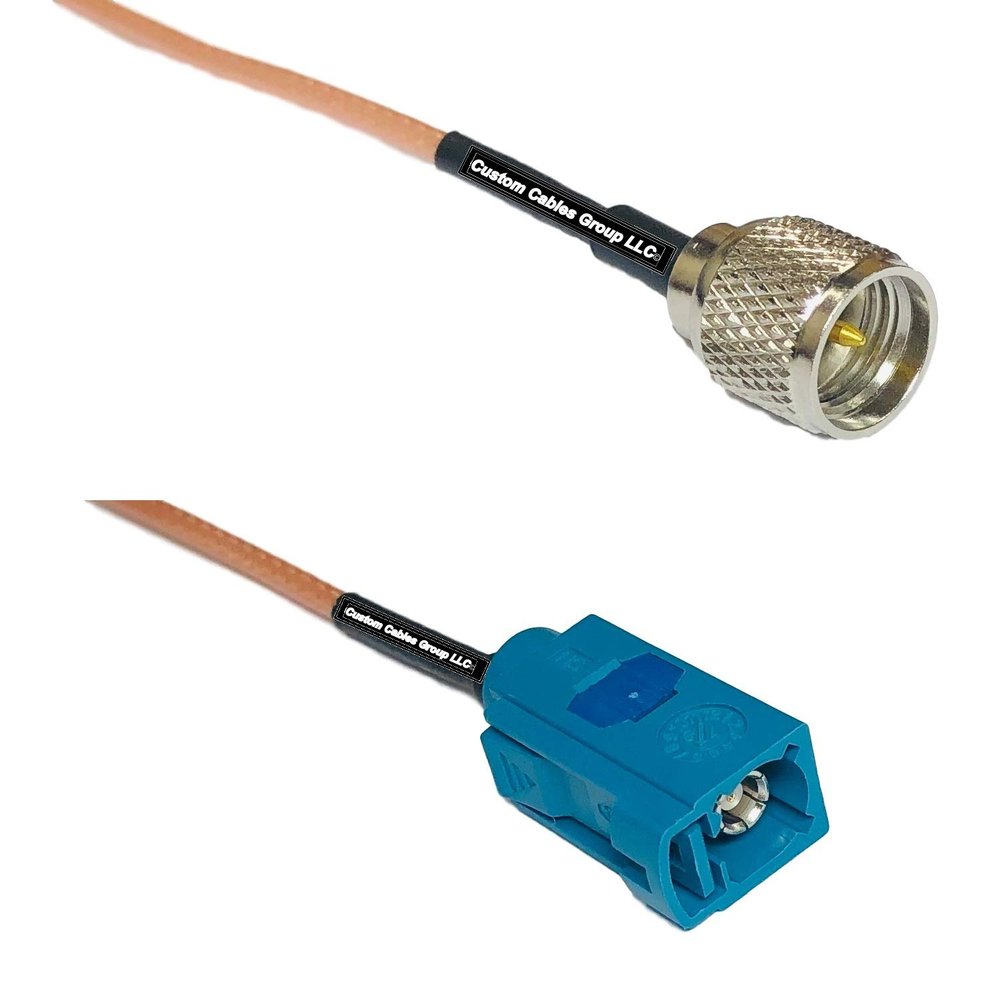 0.5 feet RG316 Mini UHF Male to Fakra Z Female RF Pigtail Coaxial Cable