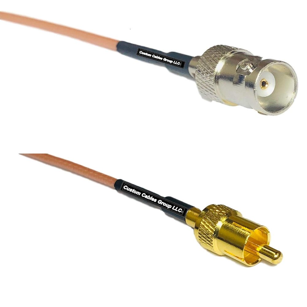 0.5 feet RG316 BNC Female to RCA Male RF Pigtail Coaxial Cable