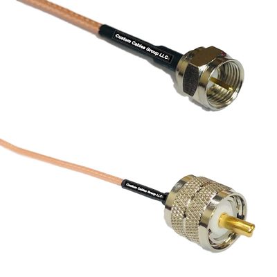 0.5 feet RG316 F Male to PL259 UHF Male RF Pigtail Coaxial Cable