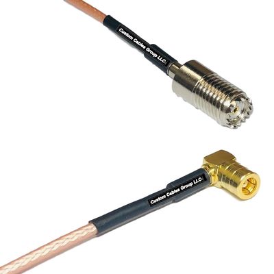 1 feet RG316 Mini UHF Female to SMB Female Angle RF Pigtail Coaxial Cable