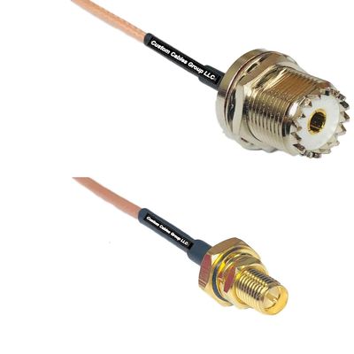 0.5 feet RG316 UHF Female Bulkhead to RP-SMA Female O-Ring RF Pigtail Coaxial Cable