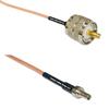 0.5 feet RG316 PL259 UHF Male to CRC9 Male RF Pigtail Coaxial Cable view 1