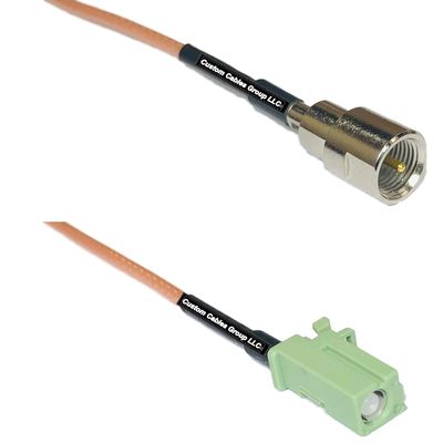 0.5 feet RG316 FME Male to Avic Green Pioneer Jack RF Pigtail Coaxial Cable