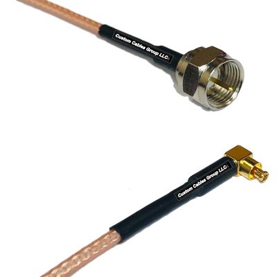0.5 feet RG316 F Male to MC Card Male Angle RF Pigtail Coaxial Cable