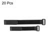 uxcell Reusable Cable Ties 8 Inch & 12 Inch Hook and Loop Cord Wrap with Buckle Black 20pcs view 4