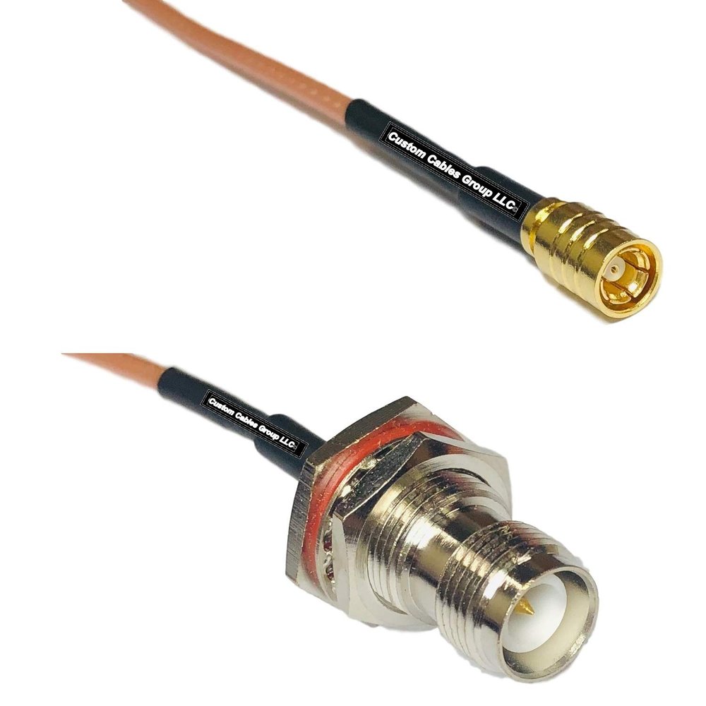 1 feet RG316 SMB Female to RP-TNC Female Bulkhead RF Pigtail Coaxial Cable