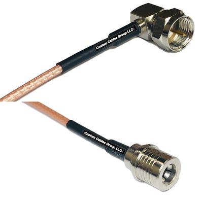 6 feet RG316 F Male Angle to QMA Male RF Pigtail Coaxial Cable