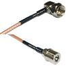 6 feet RG316 F Male Angle to QMA Male RF Pigtail Coaxial Cable view 1