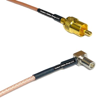 0.5 feet RG316 RCA Male to MS147 Angle Male RF Pigtail Coaxial Cable