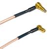 0.5 feet RG316 MS-156 Male Angle to SSMB Angle Female RF Pigtail Coaxial Cable view 1