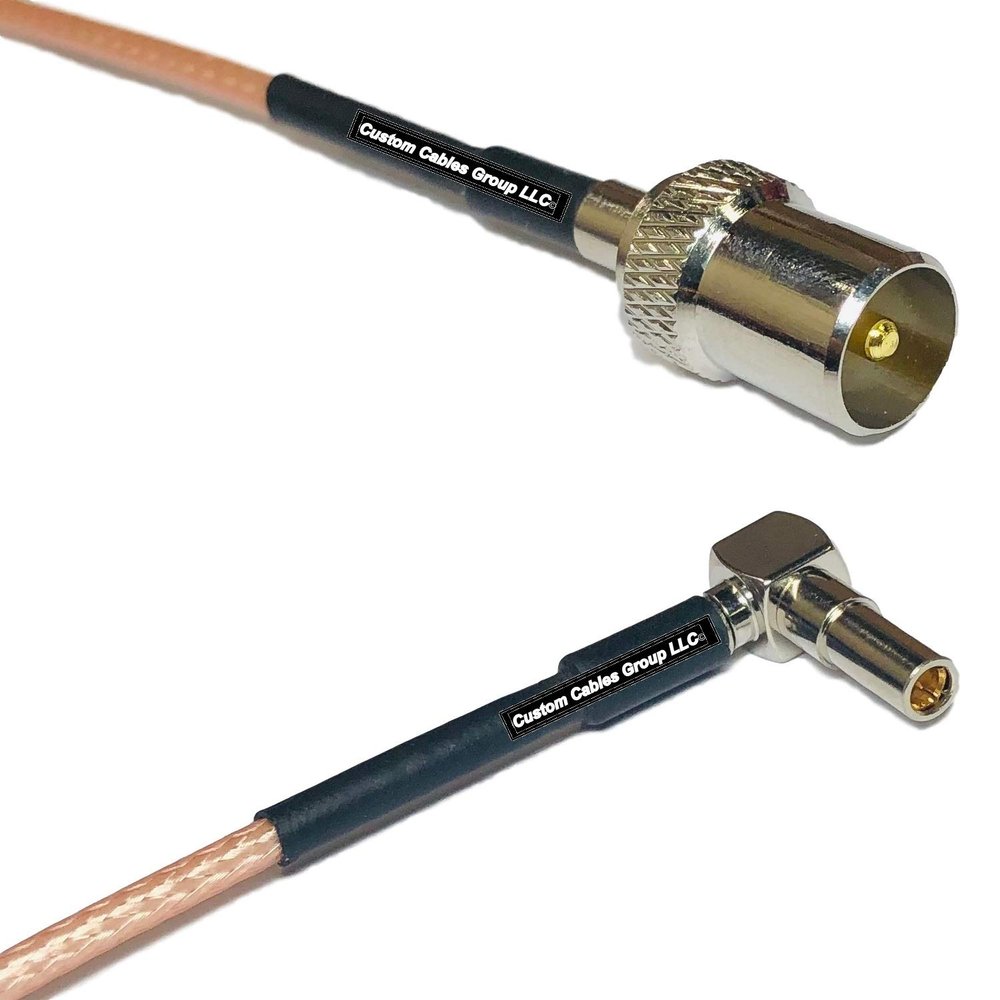 0.5 feet RG316 DVB TV Pal Male to MS162 Male Angle RF Pigtail Coaxial Cable