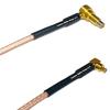 1 feet RG316 MS-156 Male Angle to MC Card Male Angle RF Pigtail Coaxial Cable view 1