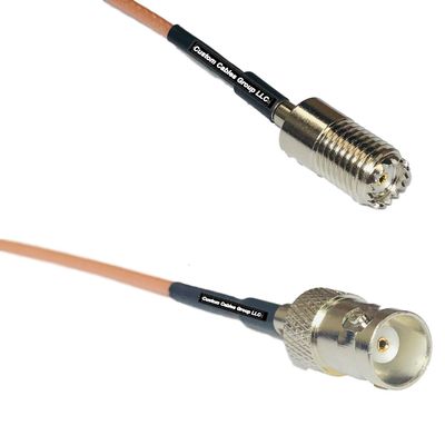 0.5 feet RG316 Mini UHF Female to BNC Female RF Pigtail Coaxial Cable