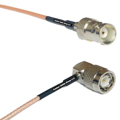 1 feet RG316 BNC Female to TNC Male Angle RF Pigtail Coaxial Cable