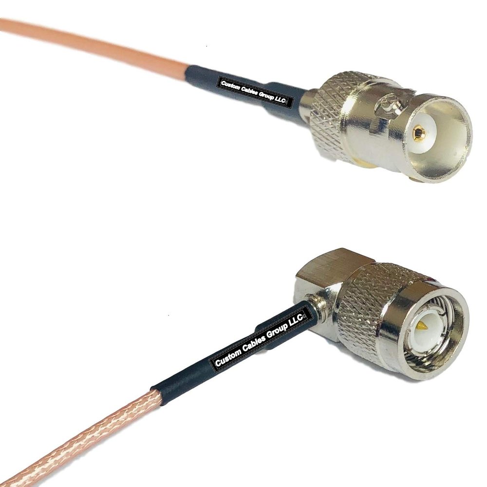 1 feet RG316 BNC Female to TNC Male Angle RF Pigtail Coaxial Cable