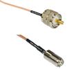0.5 feet RG316 PL259 UHF Male to Mini UHF Female RF Pigtail Coaxial Cable view 1