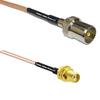 0.5 feet RG316 DVB TV Pal Male to SSMA Female RF Pigtail Coaxial Cable view 1