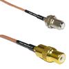 0.5 feet RG316 F Female to RCA Female RF Pigtail Coaxial Cable view 1