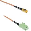 0.5 feet RG316 SMC Female to Avic Green Pioneer Jack RF Pigtail Coaxial Cable view 1