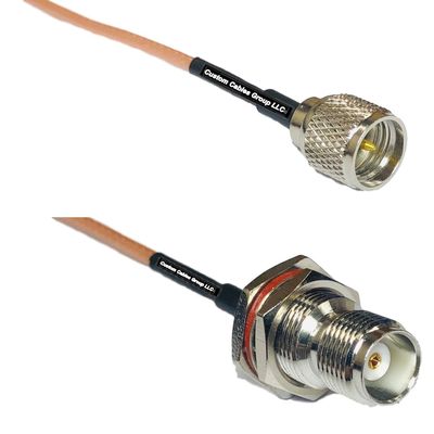 1 feet RG316 Mini UHF Male to TNC Female Bulkhead RF Pigtail Coaxial Cable
