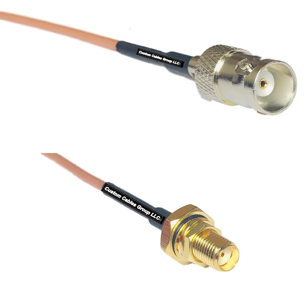 0.5 feet RG316 BNC Female to SMA Female O-Ring RF Pigtail Coaxial Cable