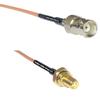 0.5 feet RG316 BNC Female to SMA Female O-Ring RF Pigtail Coaxial Cable view 1
