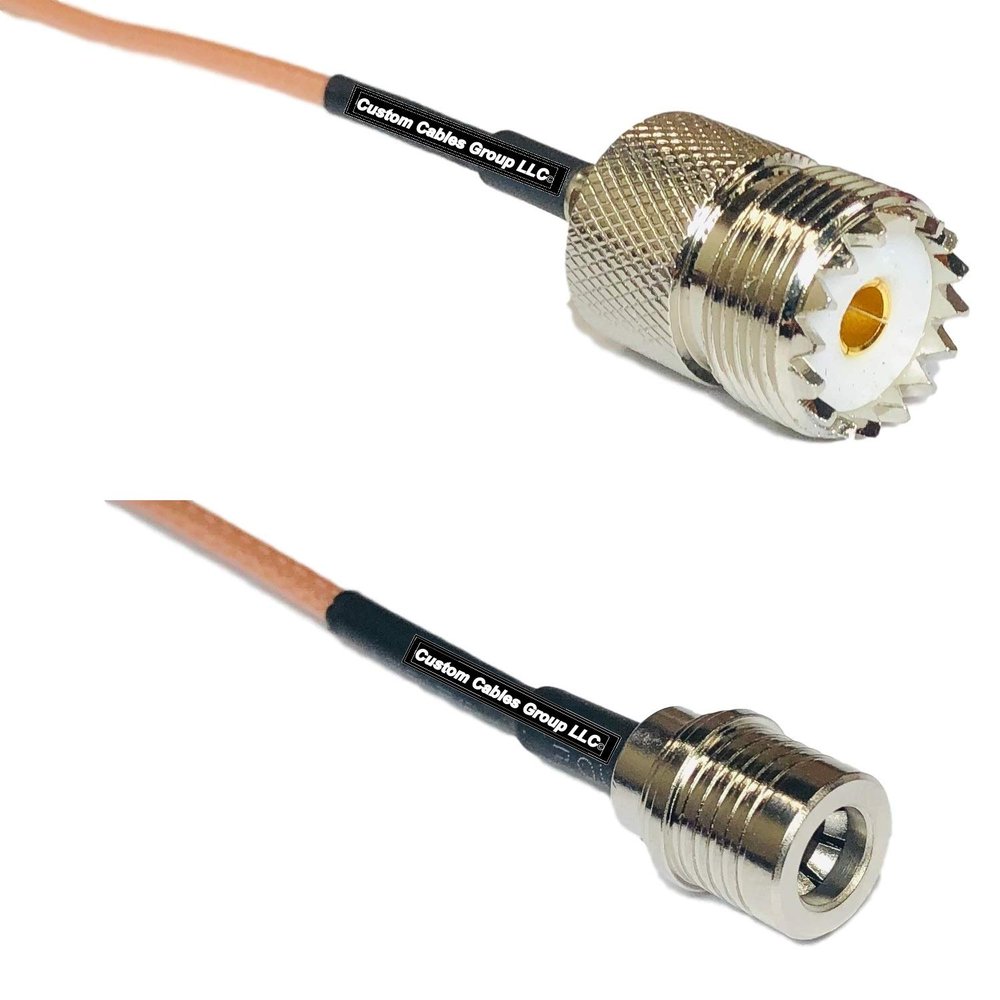1 feet RG316 SO239 UHF Female to QMA Male RF Pigtail Coaxial Cable