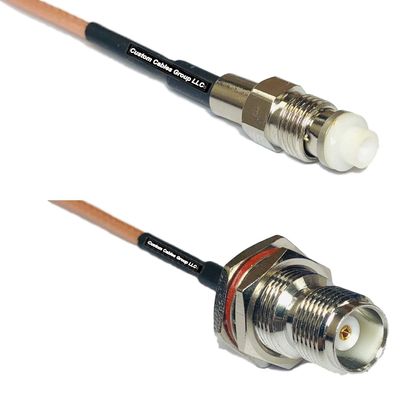 0.5 feet RG316 FME Female to TNC Female Bulkhead RF Pigtail Coaxial Cable