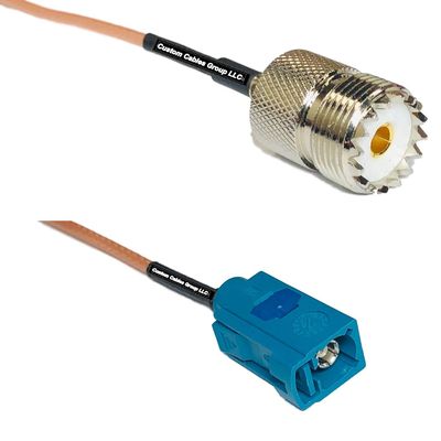 0.5 feet RG316 SO239 UHF Female to Fakra Z Female RF Pigtail Coaxial Cable