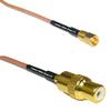 0.5 feet RG316 SMC Female to RCA Female RF Pigtail Coaxial Cable view 1