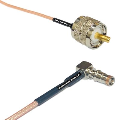 0.5 feet RG316 PL259 UHF Male to Fakra Female Angle RF Pigtail Coaxial Cable