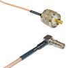 0.5 feet RG316 PL259 UHF Male to Fakra Female Angle RF Pigtail Coaxial Cable view 1