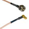 1 feet RG316 F Male to SSMB Angle Female RF Pigtail Coaxial Cable view 1