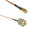 0.5 feet RG316 SMB Female to PL259 UHF Male RF Pigtail Coaxial Cable view 1