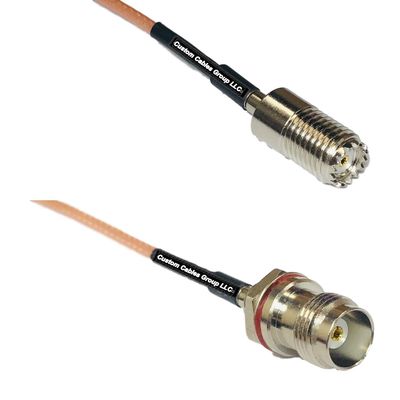 0.5 feet RG316 Mini UHF Female to TNC Female Small Bulk RF Pigtail Coaxial Cable