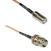 0.5 feet RG316 Mini UHF Female to TNC Female Small Bulk RF Pigtail Coaxial Cable view 1