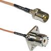 0.5 feet RG316 DVB TV Pal Male to UHF Female Flange RF Pigtail Coaxial Cable view 1
