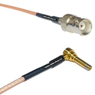 1 feet RG316 BNC Female to MS156 Male Angle Long RF Pigtail Coaxial Cable
