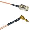 1 feet RG316 BNC Female to MS156 Male Angle Long RF Pigtail Coaxial Cable view 1