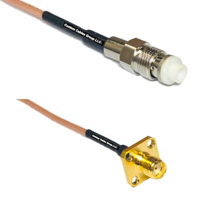 0.5 feet RG316 FME Female to SMA Female Flange RF Pigtail Coaxial Cable