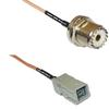 0.5 feet RG316 UHF Female Bulkhead to GT5-1S RF Pigtail Coaxial Cable view 1