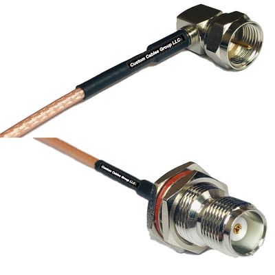 1 feet RG316 F Male Angle to TNC Female Bulkhead RF Pigtail Coaxial Cable